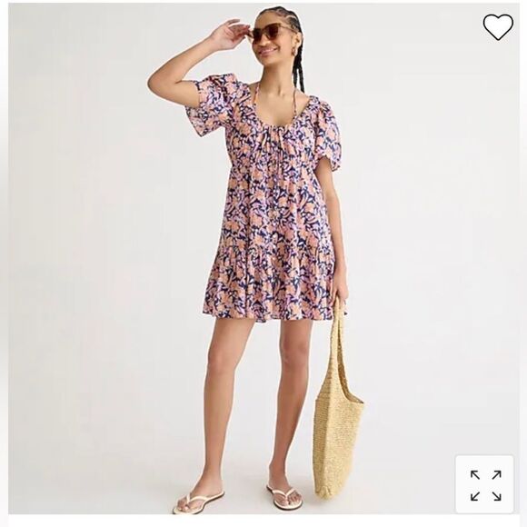 J. Crew Dresses & Skirts - NWT J Crew button up voile beach dress blue print